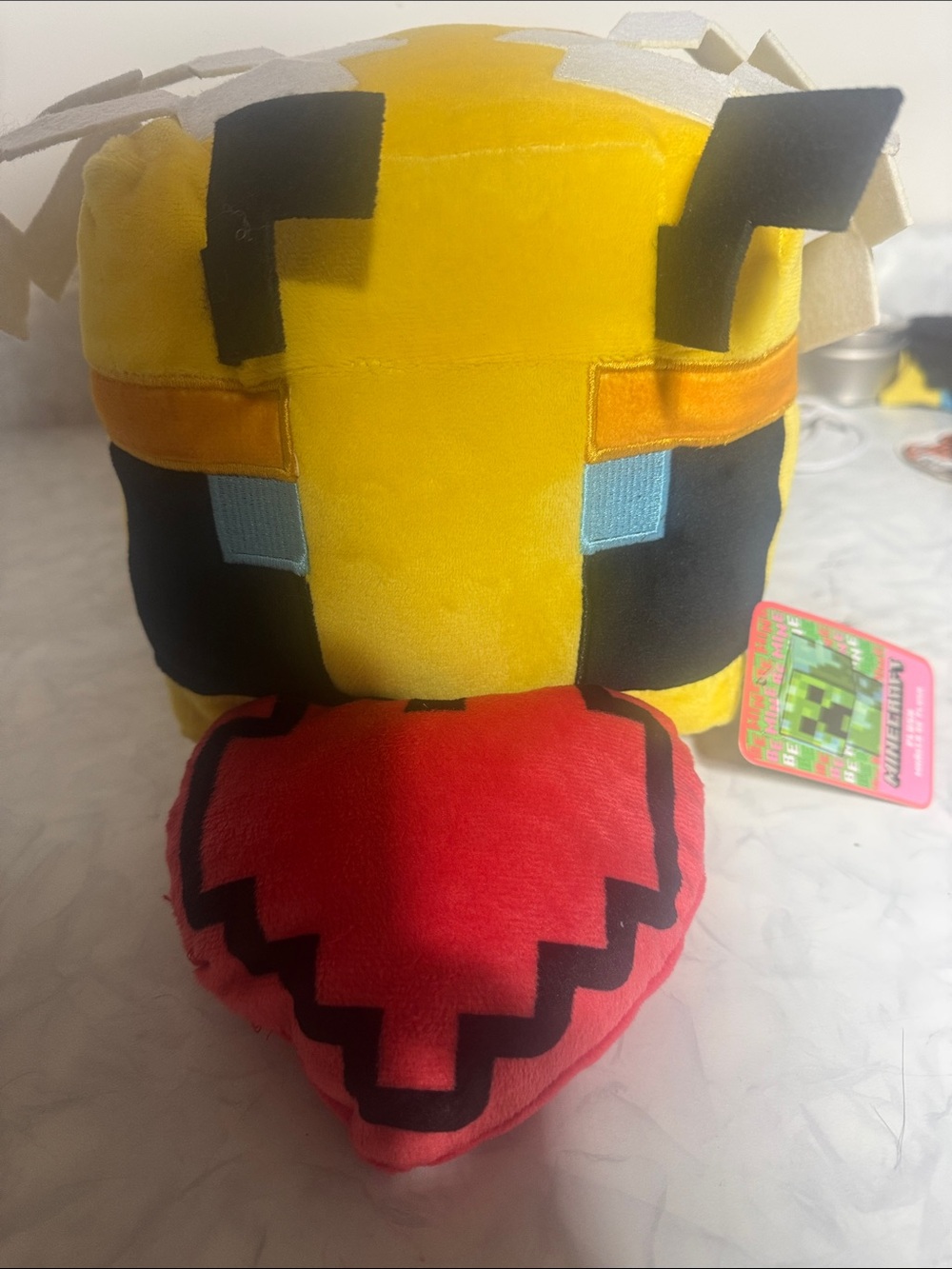 Bee Plush with Red Heart - Soft Kids Toy